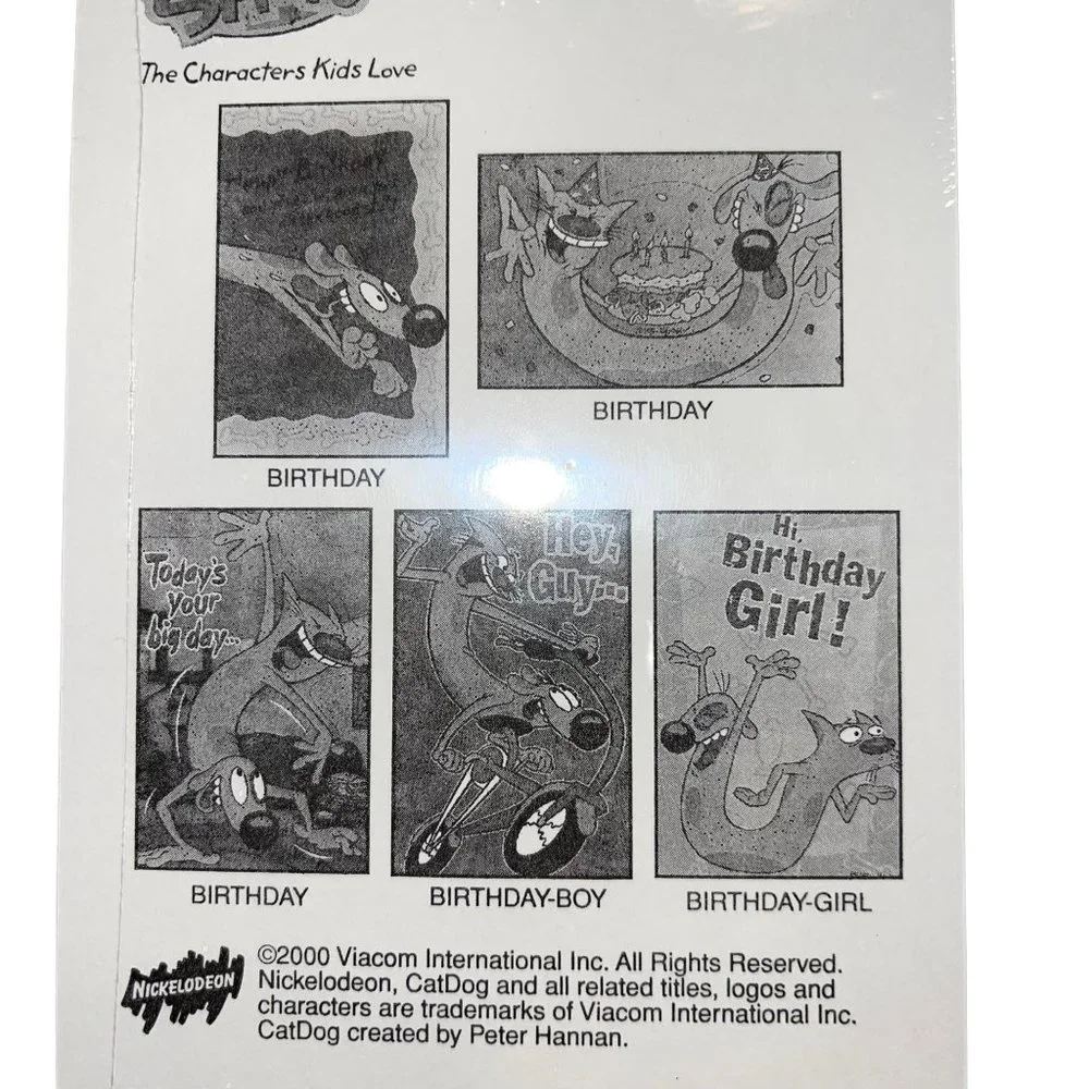 NIP American Greetings Hot Shots Vintage 2000 5 Pack Birthday Cards Nickelodeon